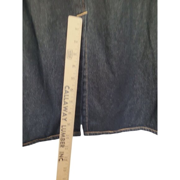 Cathy Daniels Long Denim Skirt Vtg Women's M Straight Pockets Elastic Back - Picture 10 of 16